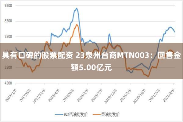 具有口碑的股票配资 23泉州台商MTN003：回售金额5.00亿元