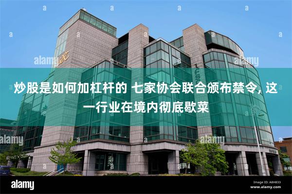 炒股是如何加杠杆的 七家协会联合颁布禁令, 这一行业在境内彻底歇菜